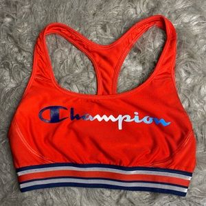 Red, Silver, and Blue Champion Sports Bra